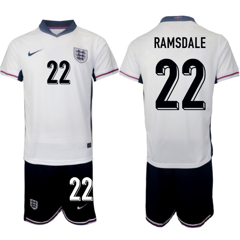 Men 2024-2025 Season England home white #22 Soccer Jersey